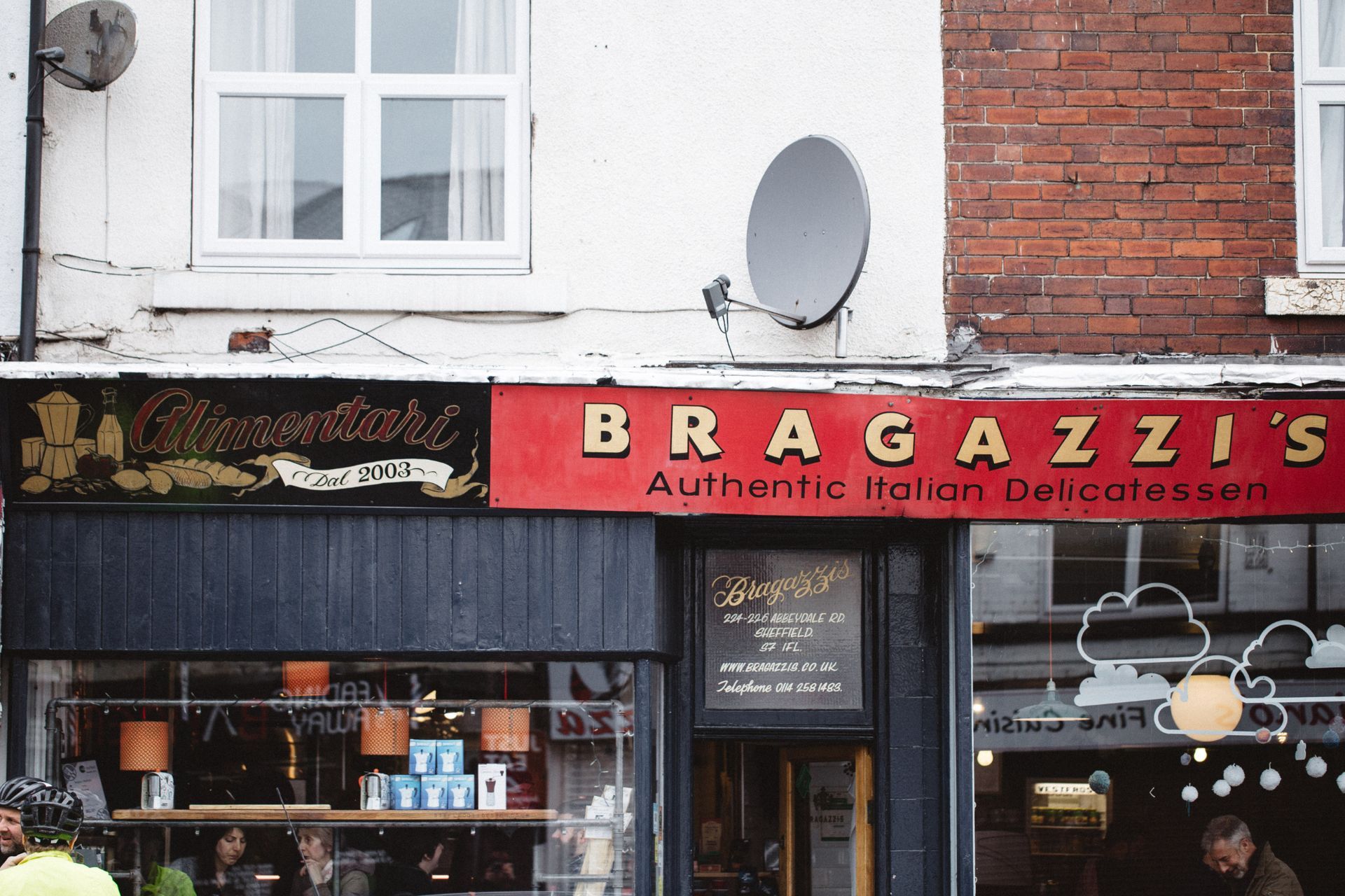 the Bragazzi’s shopfront on Abbeydale Road