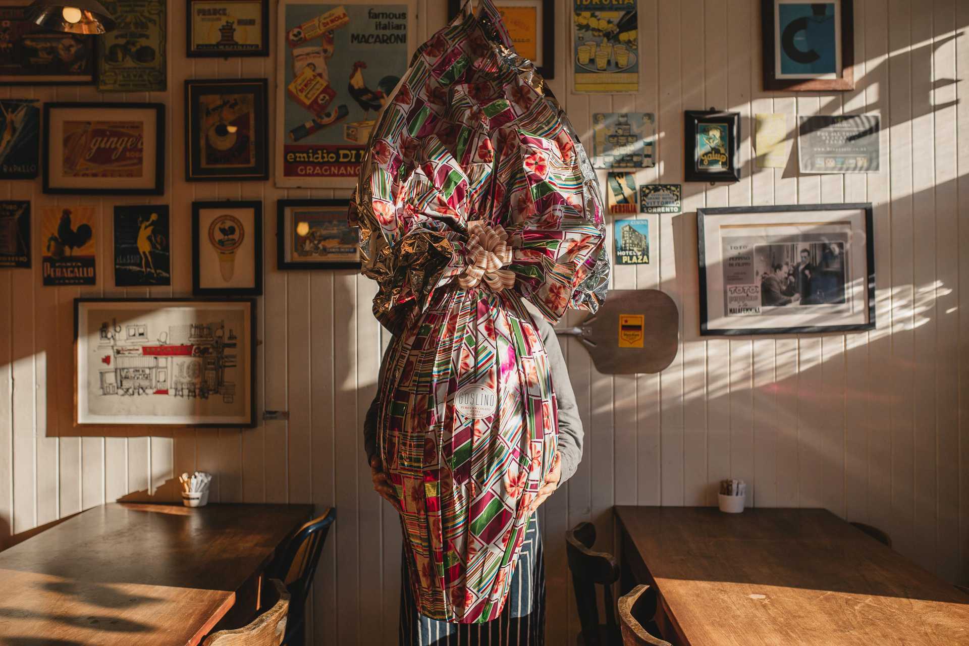 a gigantic italian chocolate easter egg