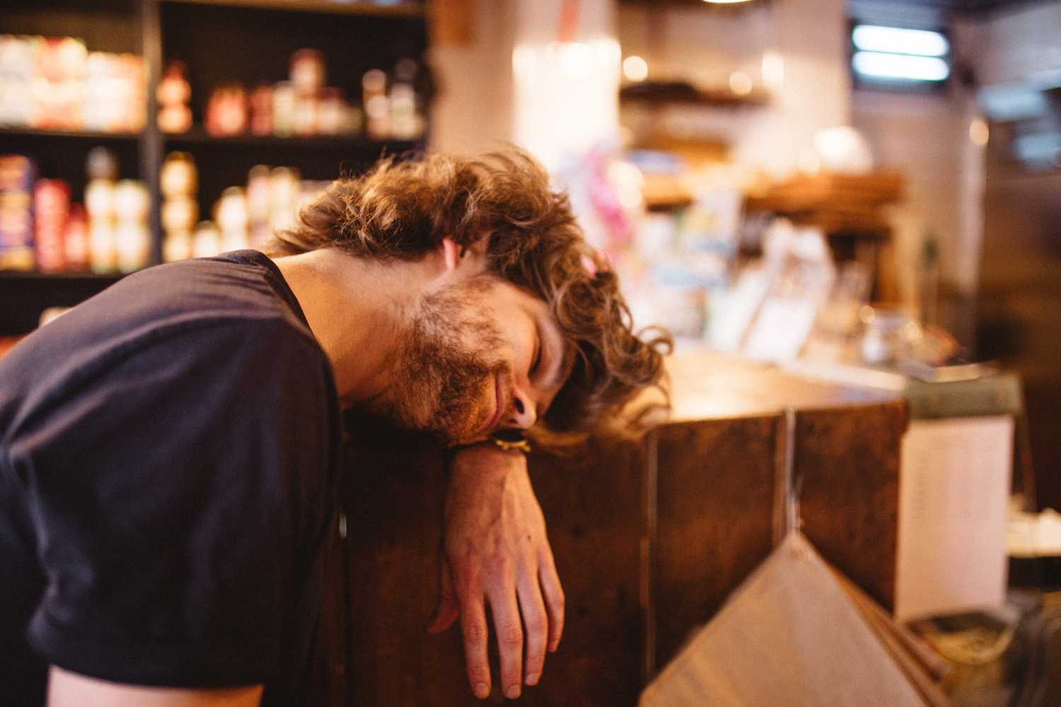 tired barista